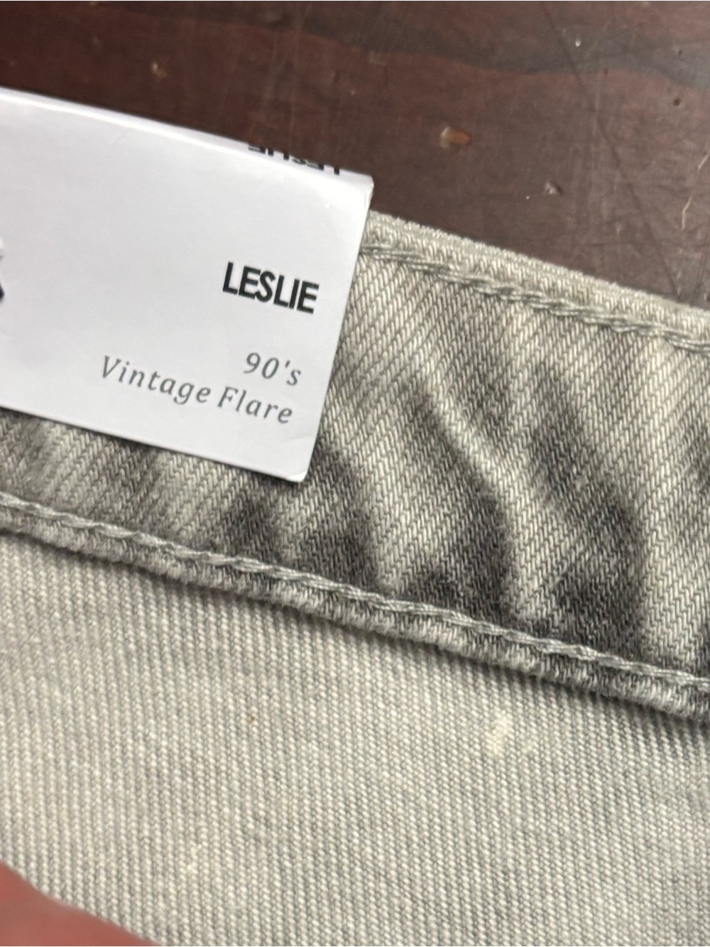 Vervet 29 vintage Leslie flare gray 34” inseam tall girl BNWT Beachy western - Picture 6 of 11